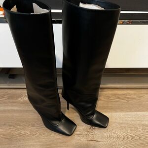 The Attico Black Heeled Boots